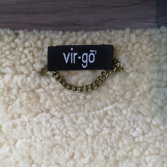 Y2K Vintage Sheepskin Shearling Sleeveless Waist Coat Vest - Picture 10 of 14